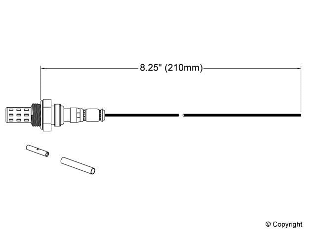 Top View of Oxygen Sensor WALKER 250-21000