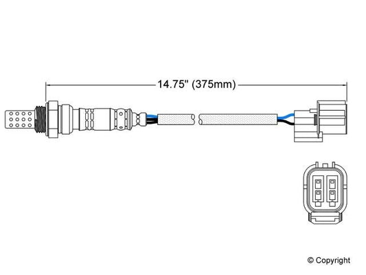 Top View of Oxygen Sensor Bung Plug WALKER 250-24308