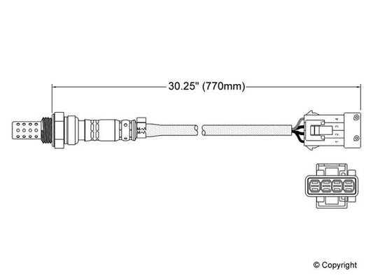 Top View of Oxygen Sensor Bung Plug WALKER 250-24409