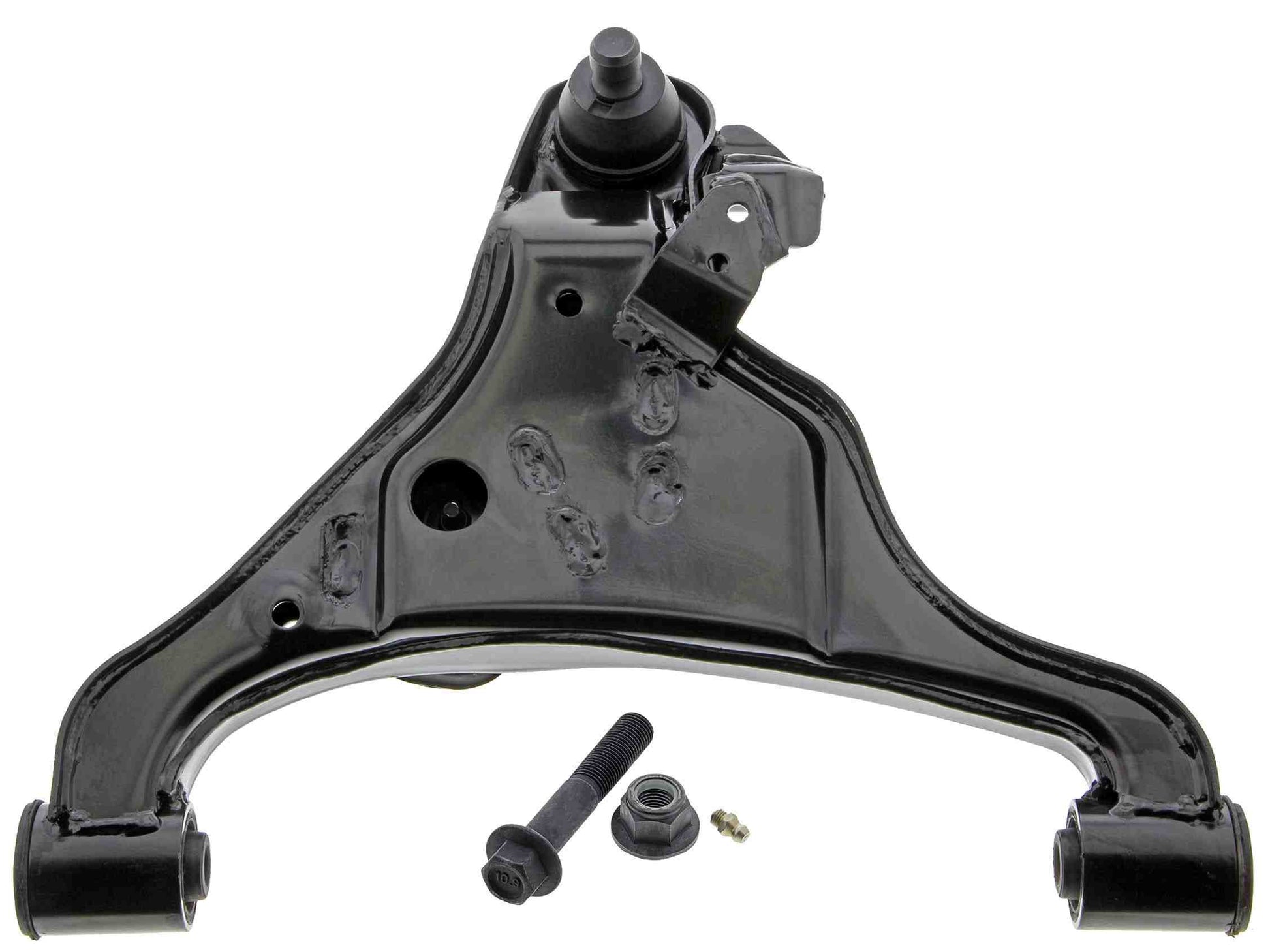 Front View of Front Right Suspension Control Arm and Ball Joint Assembly MEVOTECH OG GS30125