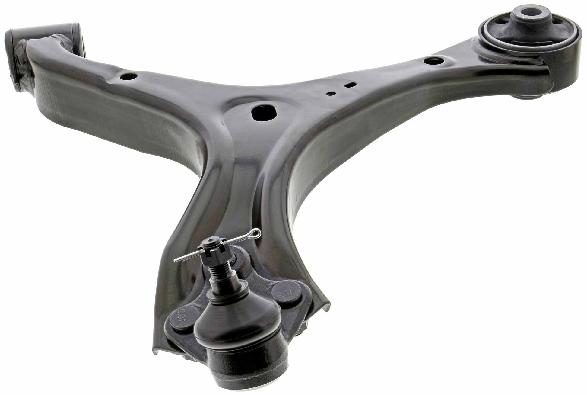 Front View of Front Right Suspension Control Arm and Ball Joint Assembly MEVOTECH OG GS601206