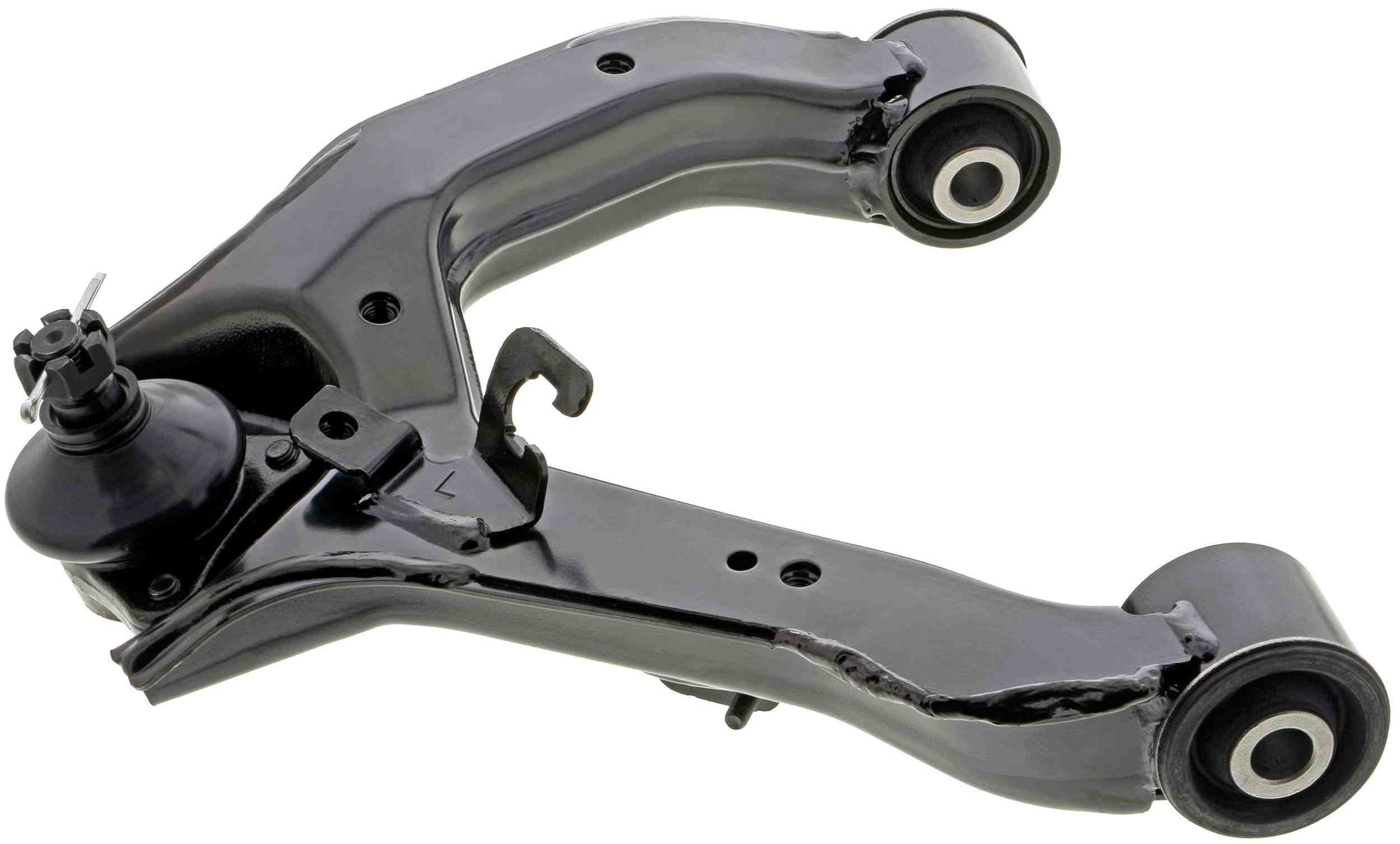 Side View of Front Upper Left Suspension Control Arm and Ball Joint Assembly MEVOTECH OG GS80155