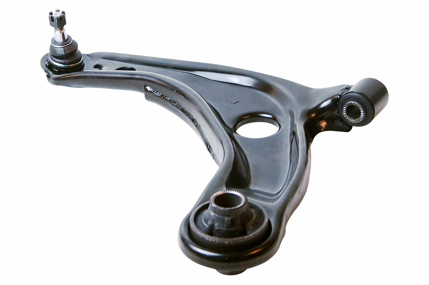 Angle View of Front Left Suspension Control Arm and Ball Joint Assembly MEVOTECH OG GS86138