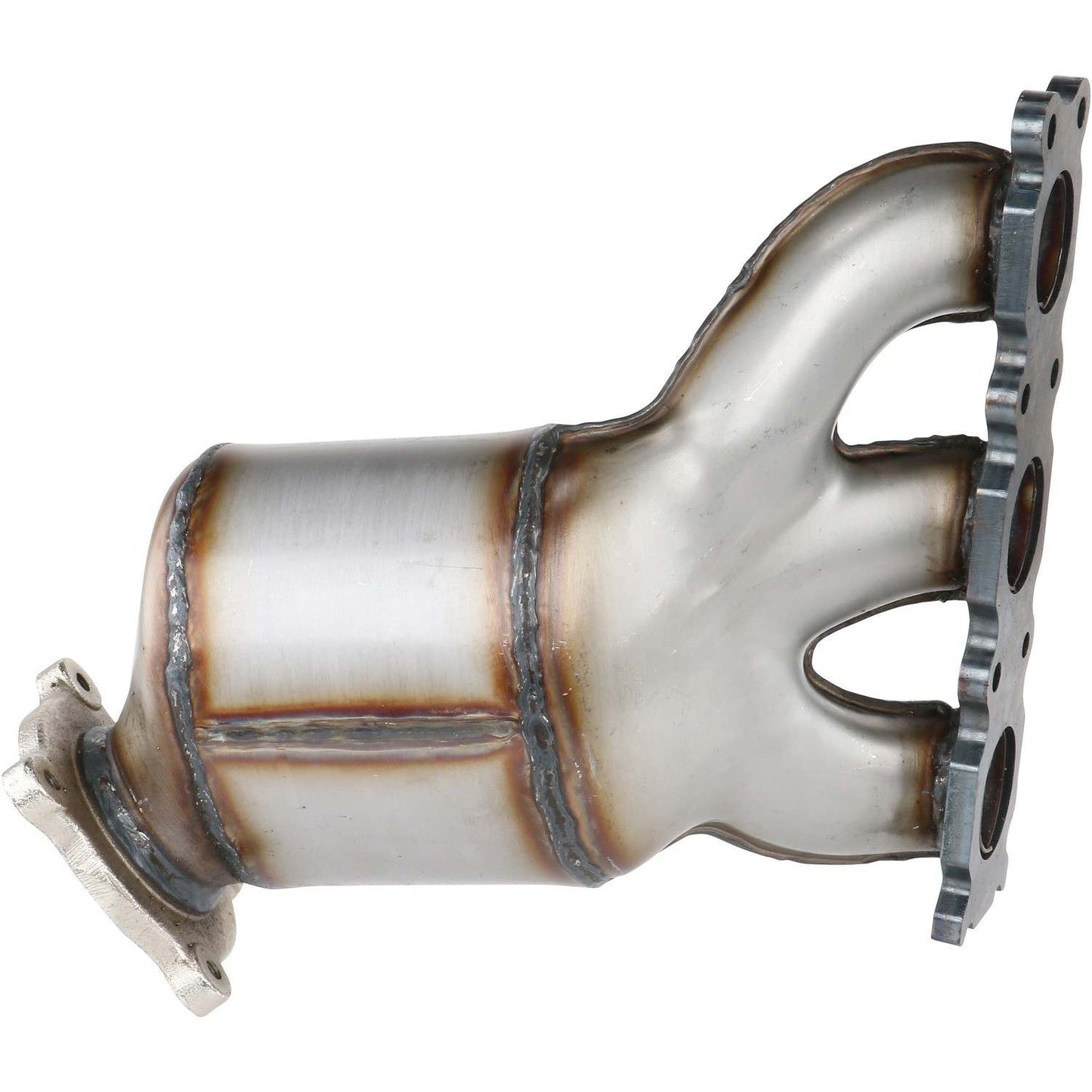 Back View of Left Catalytic Converter with Integrated Exhaust Manifold OP CONVERTERS OPCE7035