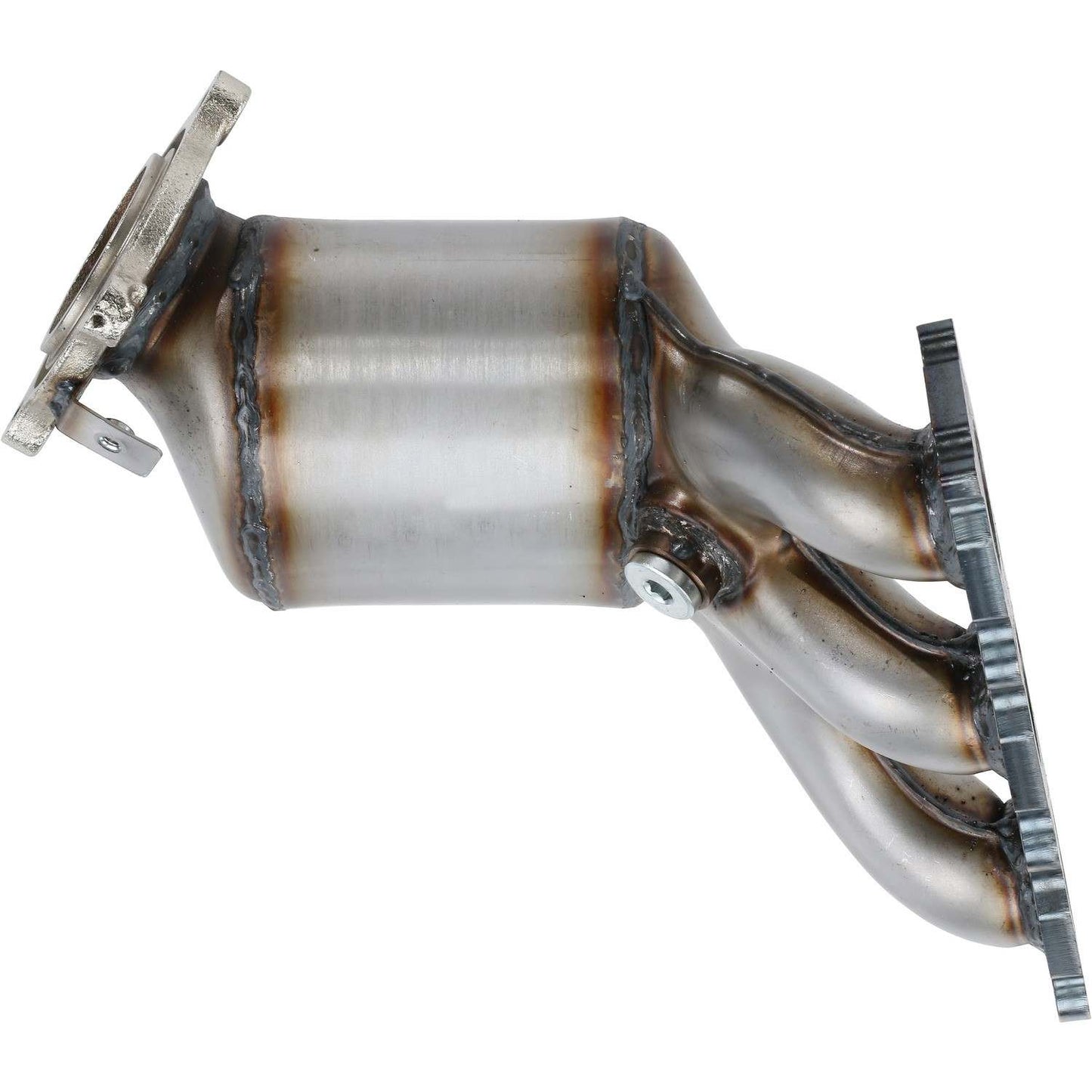 Bottom View of Left Catalytic Converter with Integrated Exhaust Manifold OP CONVERTERS OPCE7035