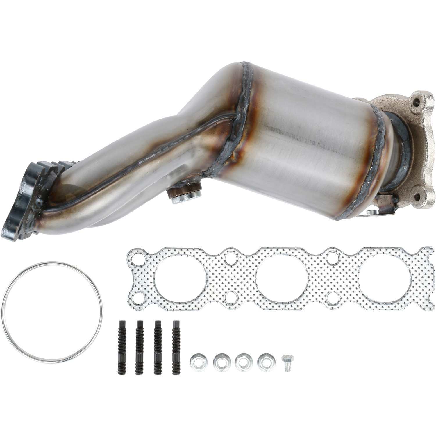 Top View of Left Catalytic Converter with Integrated Exhaust Manifold OP CONVERTERS OPCE7035