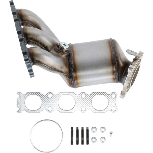 Top View of Right Catalytic Converter with Integrated Exhaust Manifold OP CONVERTERS OPCE7036