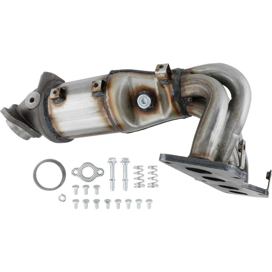 Top View of Front Catalytic Converter with Integrated Exhaust Manifold OP CONVERTERS OPCT1045