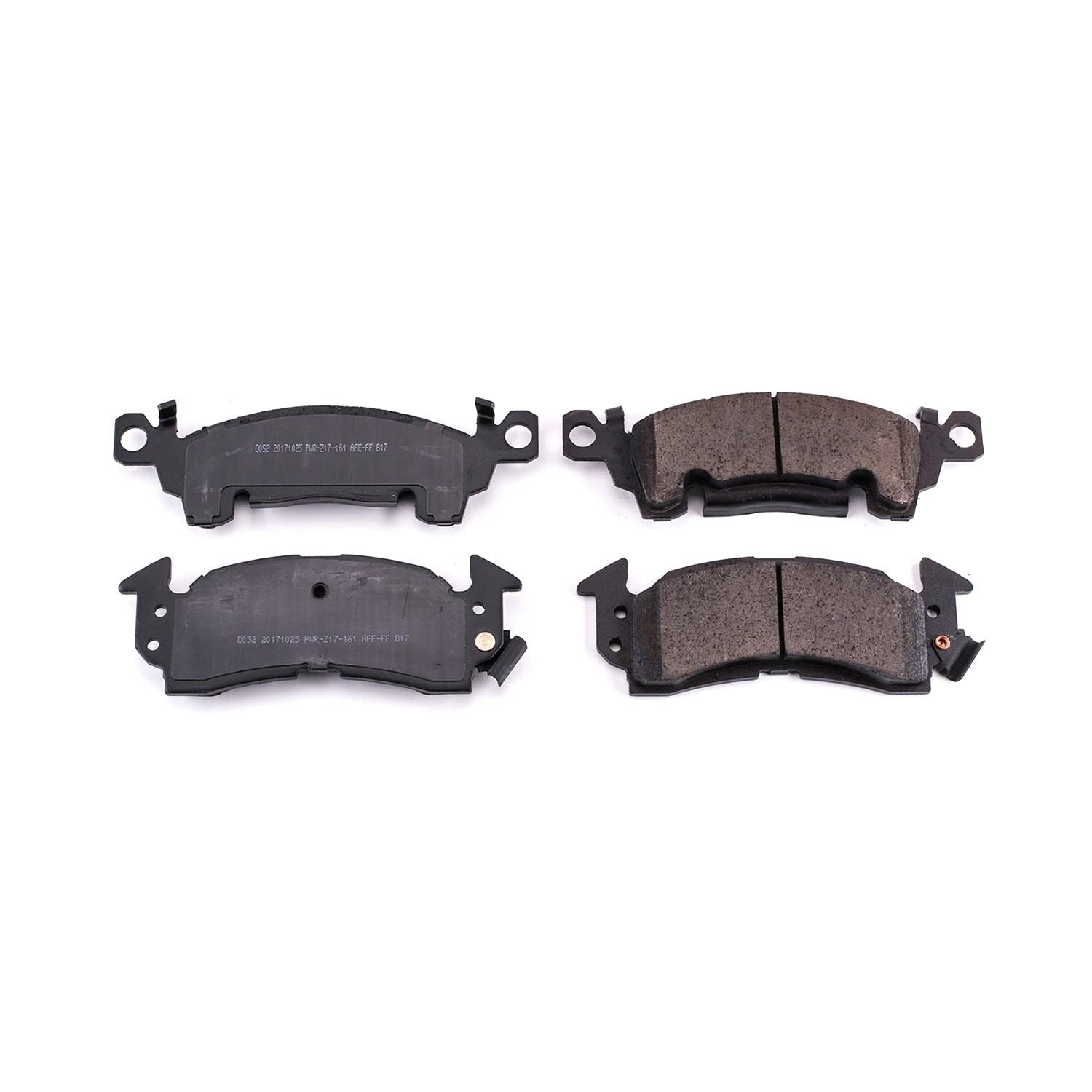 Front View of Front Disc Brake Pad Set POWERSTOP 16-052