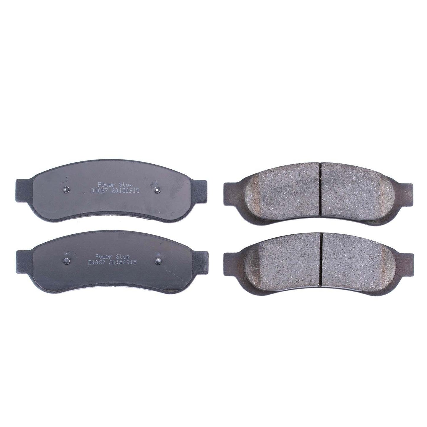 Front View of Rear Disc Brake Pad Set POWERSTOP 16-1067