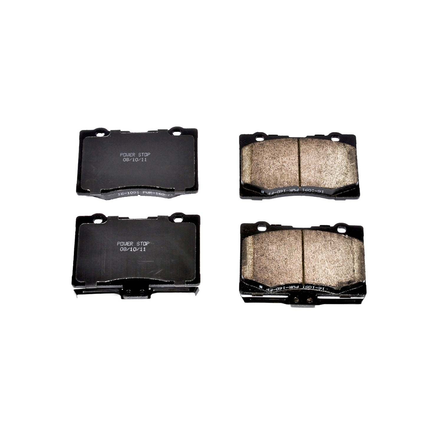 Front View of Front Disc Brake Pad Set POWERSTOP 16-1091