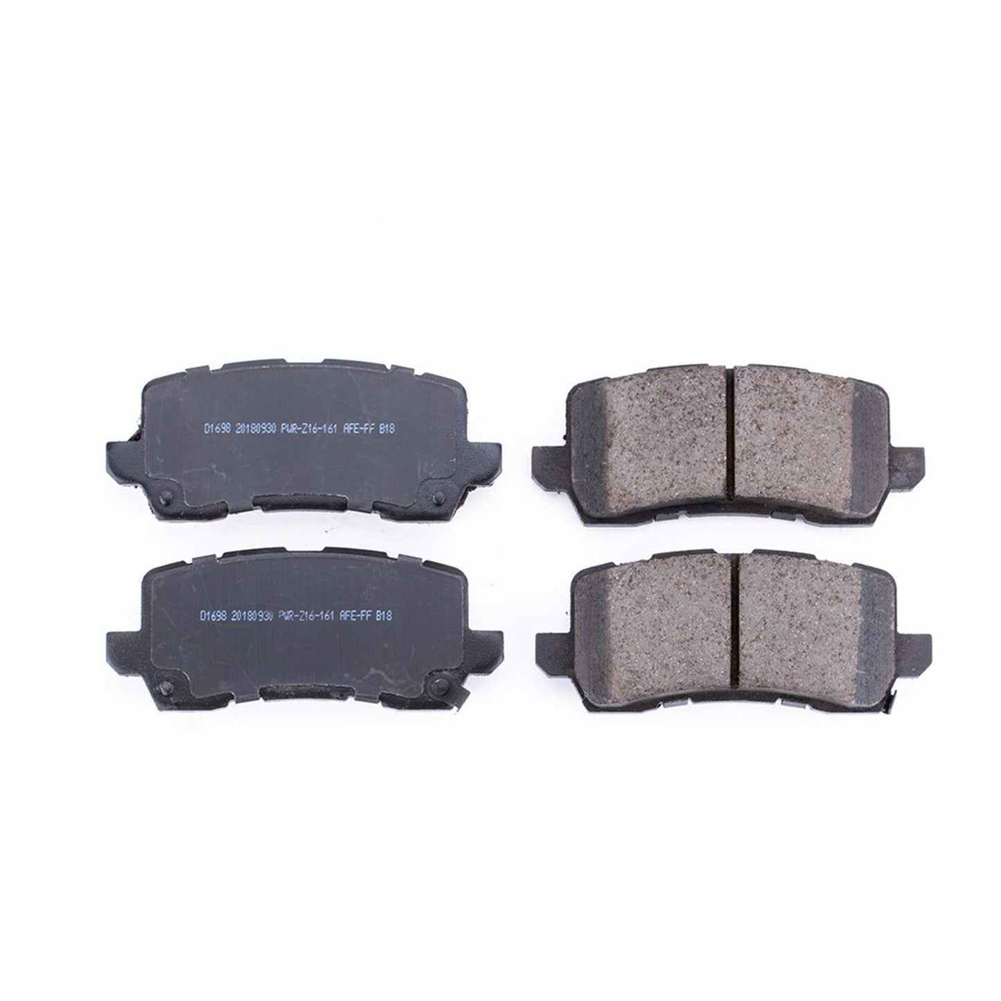 Front View of Rear Disc Brake Pad Set POWERSTOP 16-1698