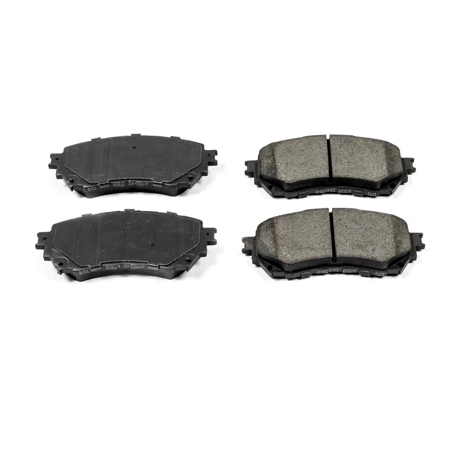 Front View of Front Disc Brake Pad Set POWERSTOP 16-1711