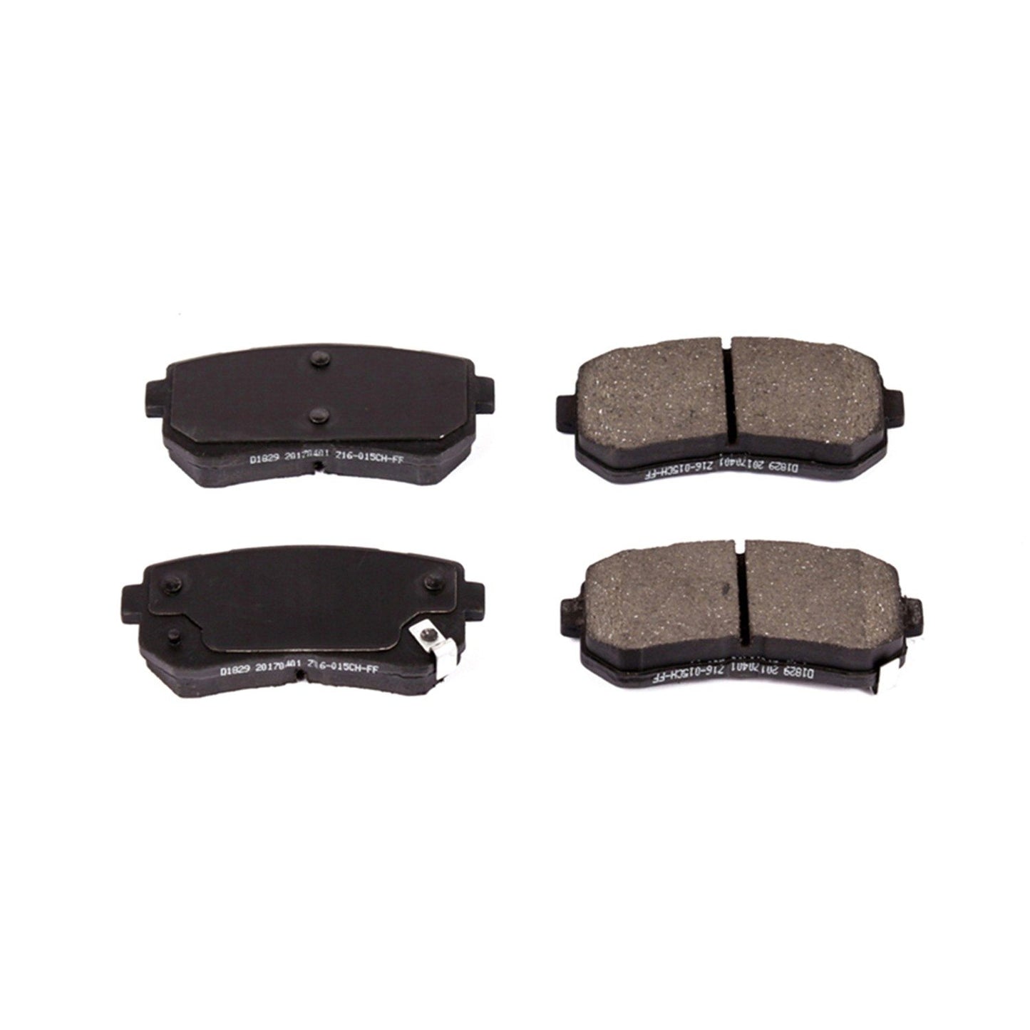 Front View of Rear Disc Brake Pad Set POWERSTOP 16-1829