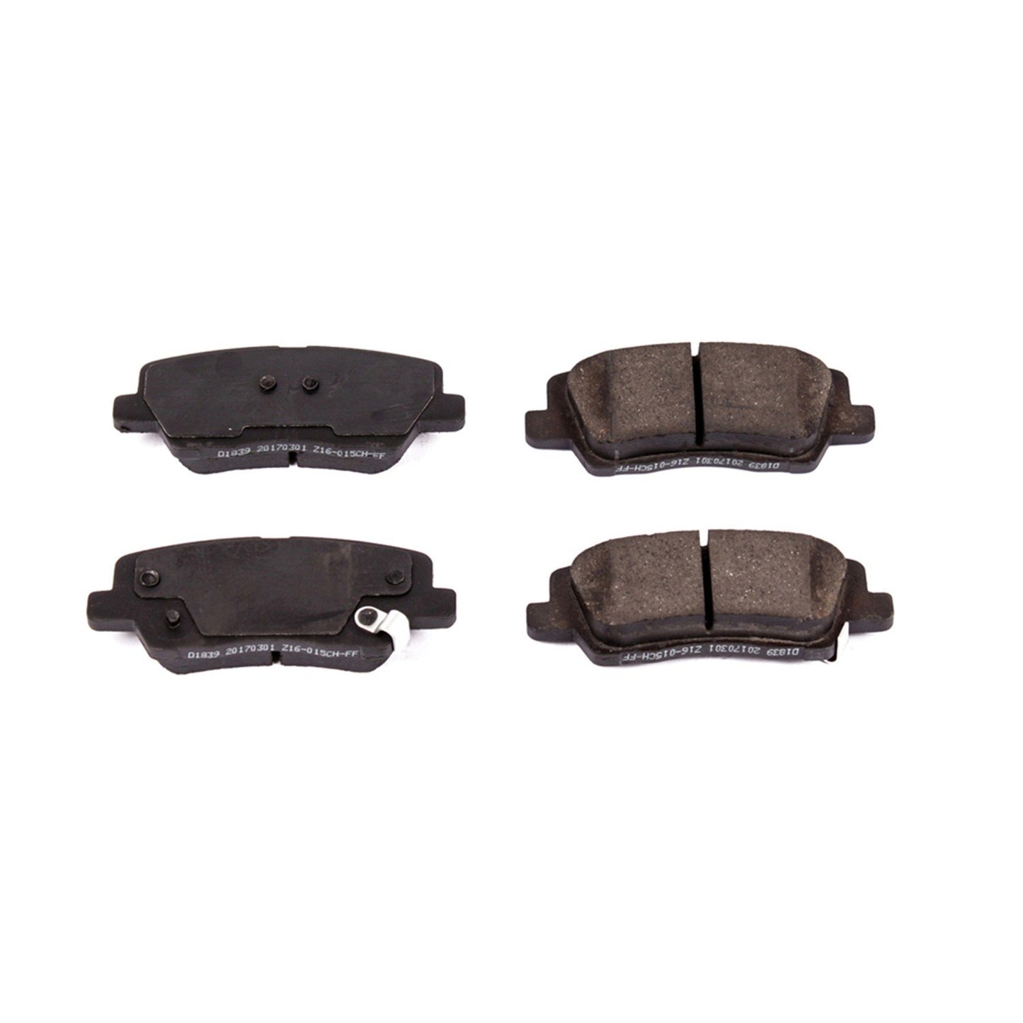 Front View of Rear Disc Brake Pad Set POWERSTOP 16-1839