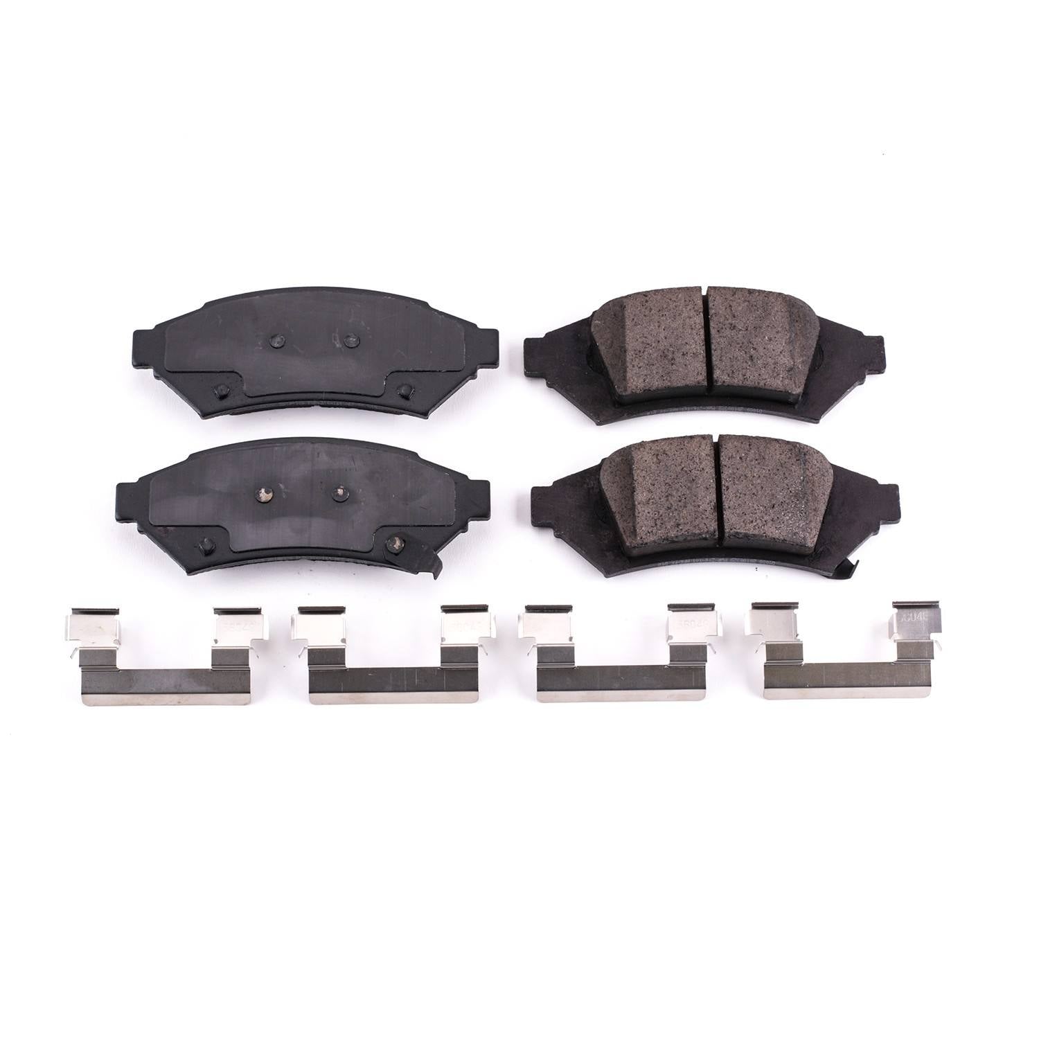 Front View of Front Disc Brake Pad Set POWERSTOP 17-1000