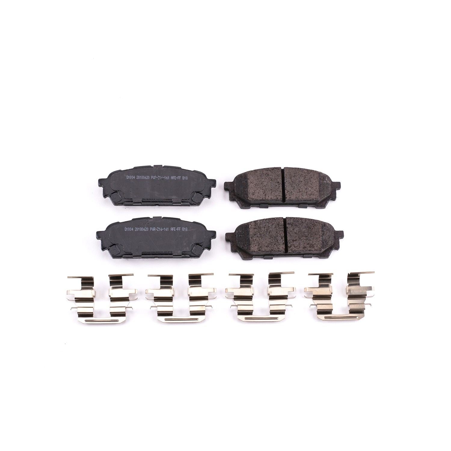 Front View of Rear Disc Brake Pad Set POWERSTOP 17-1004