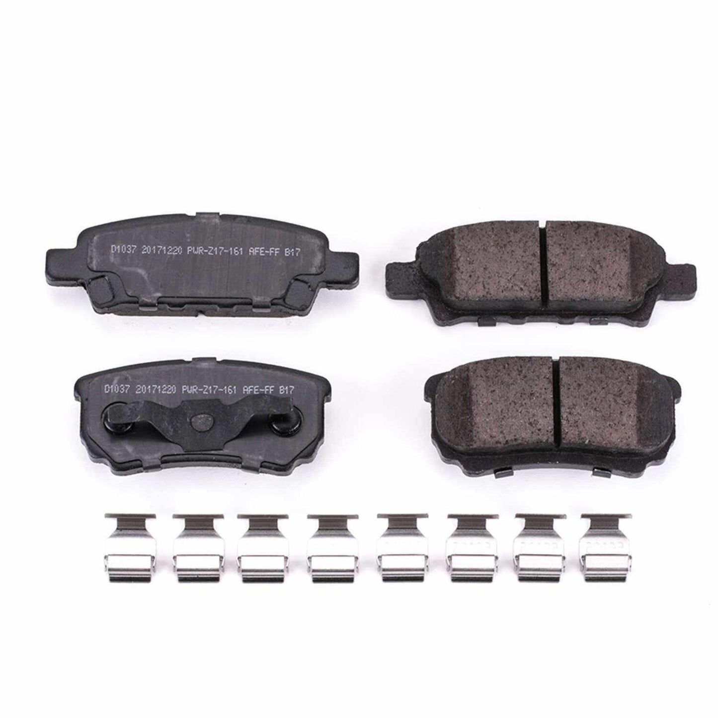 Front View of Rear Disc Brake Pad Set POWERSTOP 17-1037