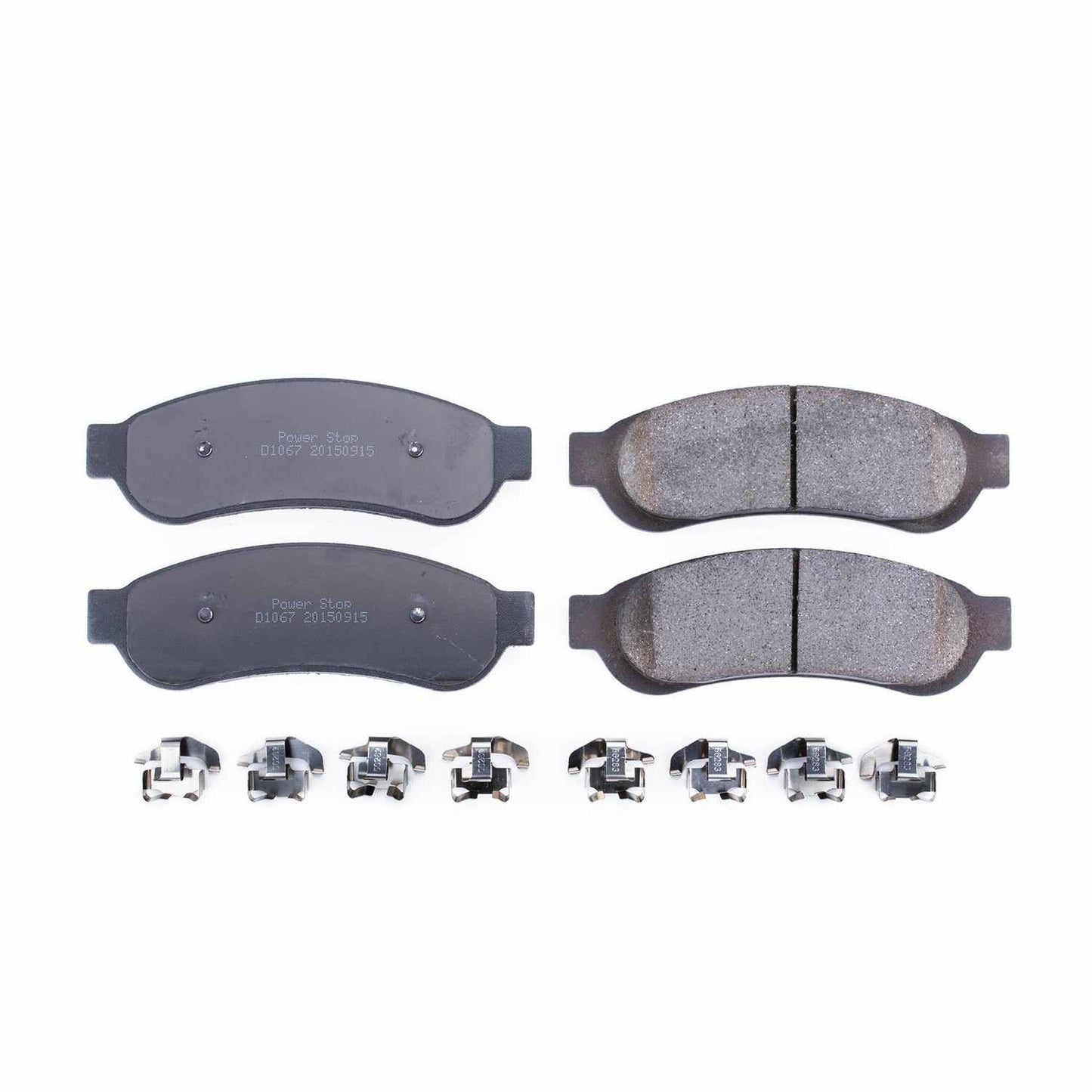 Front View of Rear Disc Brake Pad Set POWERSTOP 17-1067