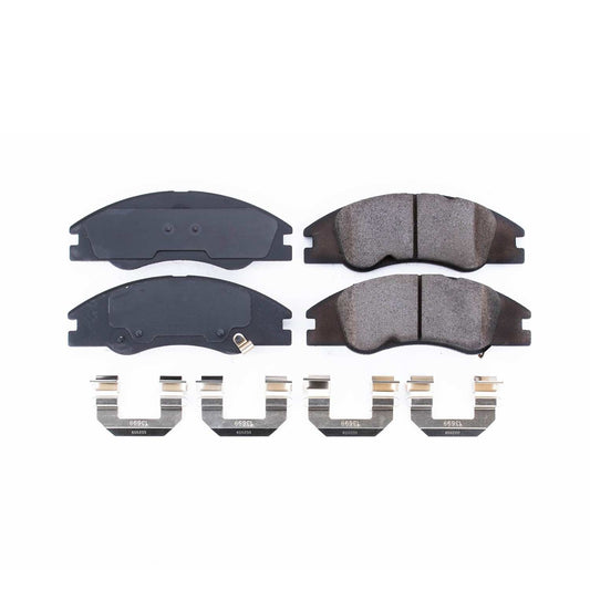 Front View of Front Disc Brake Pad Set POWERSTOP 17-1074