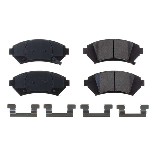 Front View of Front Disc Brake Pad Set POWERSTOP 17-1076