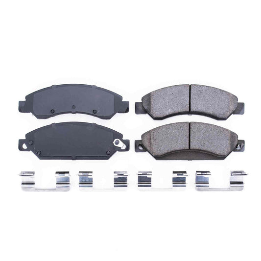 Front View of Front Disc Brake Pad Set POWERSTOP 17-1092