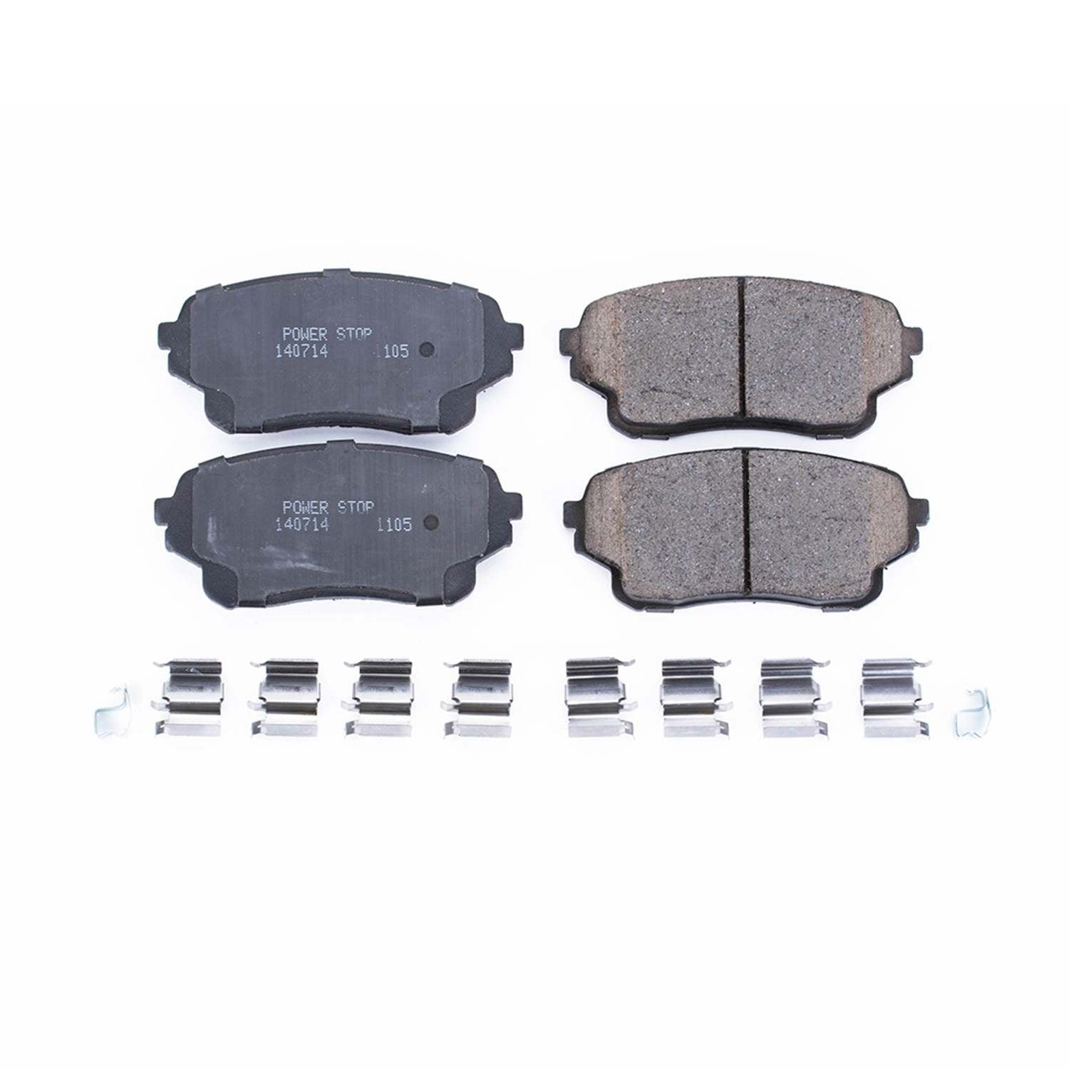 Front View of Front Disc Brake Pad Set POWERSTOP 17-1105