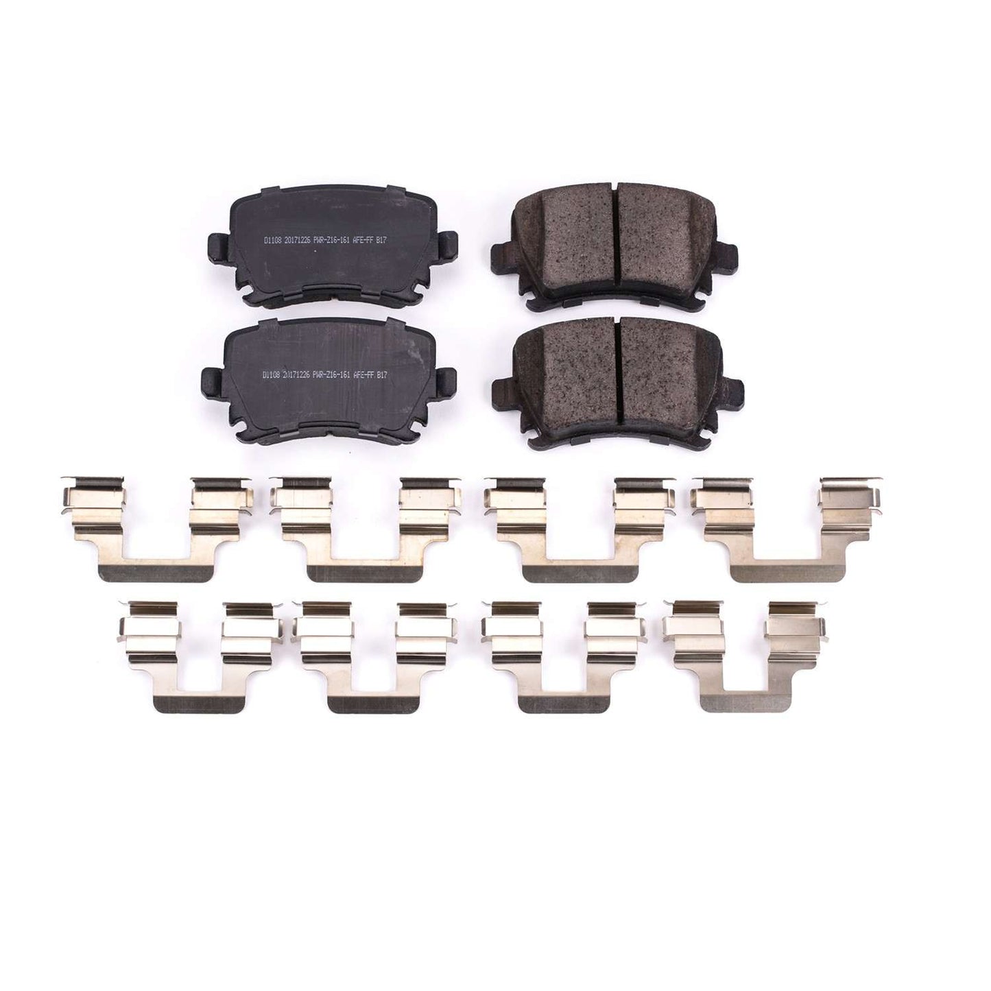 Front View of Rear Disc Brake Pad Set POWERSTOP 17-1108