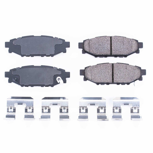 Front View of Rear Disc Brake Pad Set POWERSTOP 17-1114