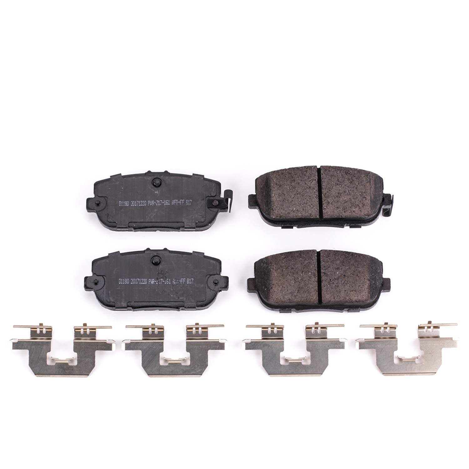 Front View of Rear Disc Brake Pad Set POWERSTOP 17-1180