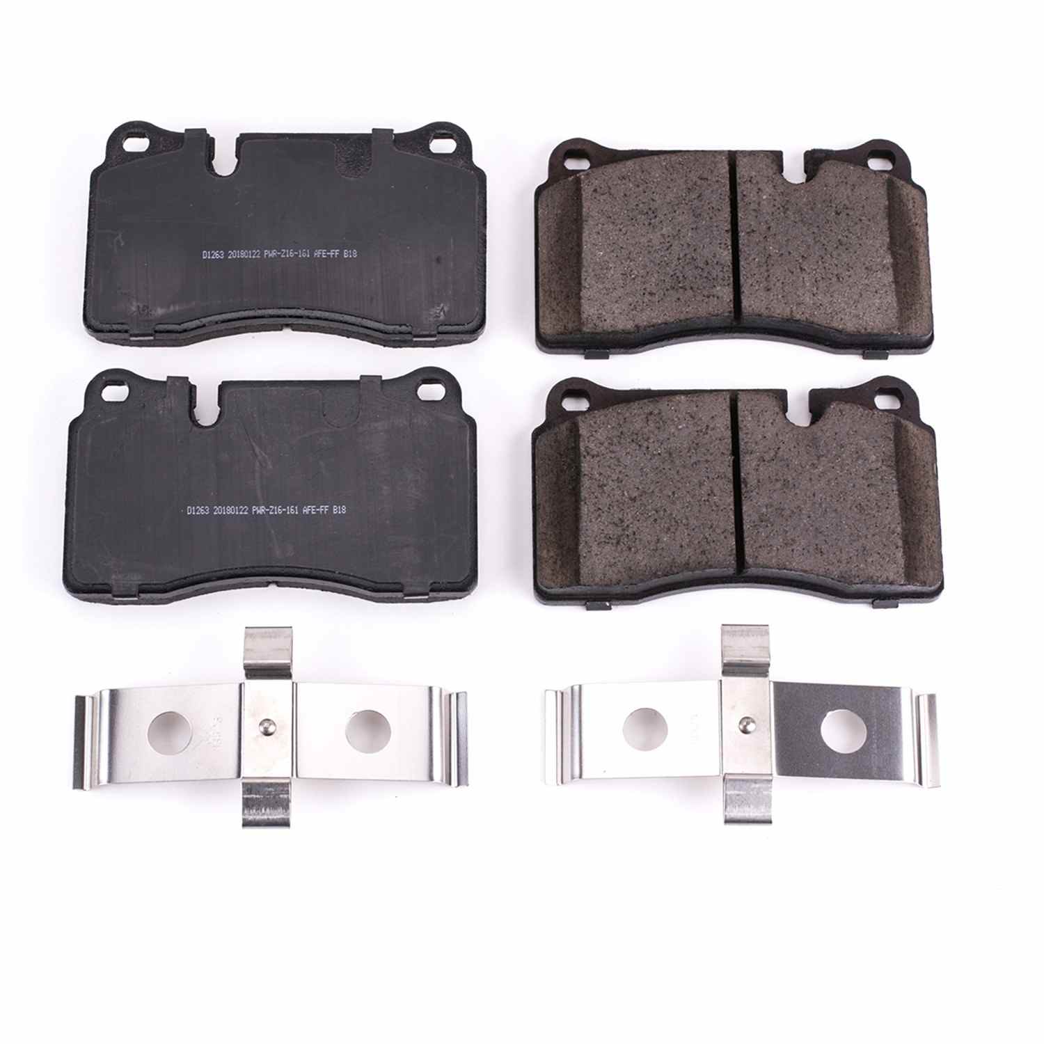 Front View of Front Disc Brake Pad Set POWERSTOP 17-1263