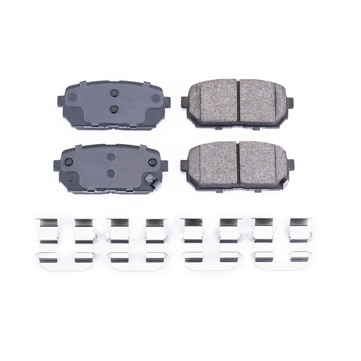 Front View of Rear Disc Brake Pad Set POWERSTOP 17-1296