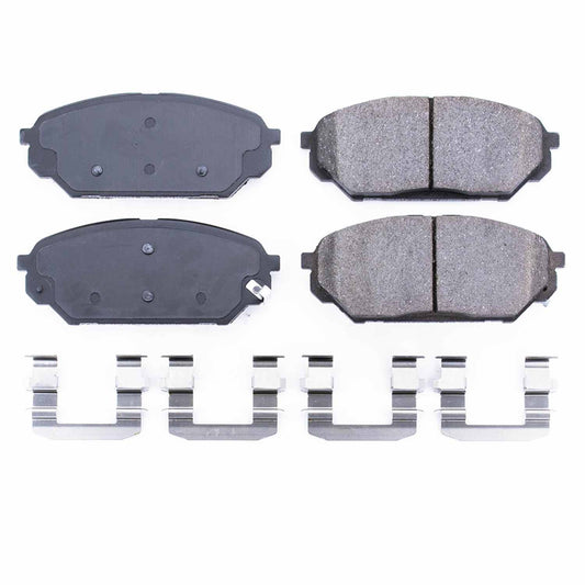 Front View of Front Disc Brake Pad Set POWERSTOP 17-1301