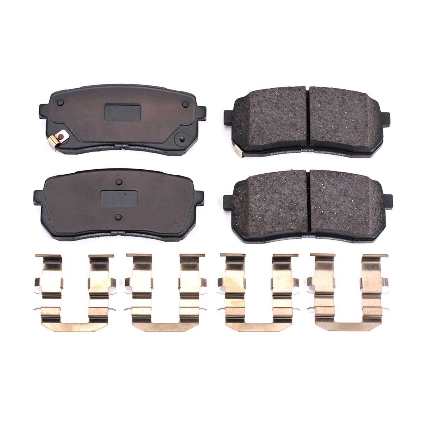 Front View of Rear Disc Brake Pad Set POWERSTOP 17-1302