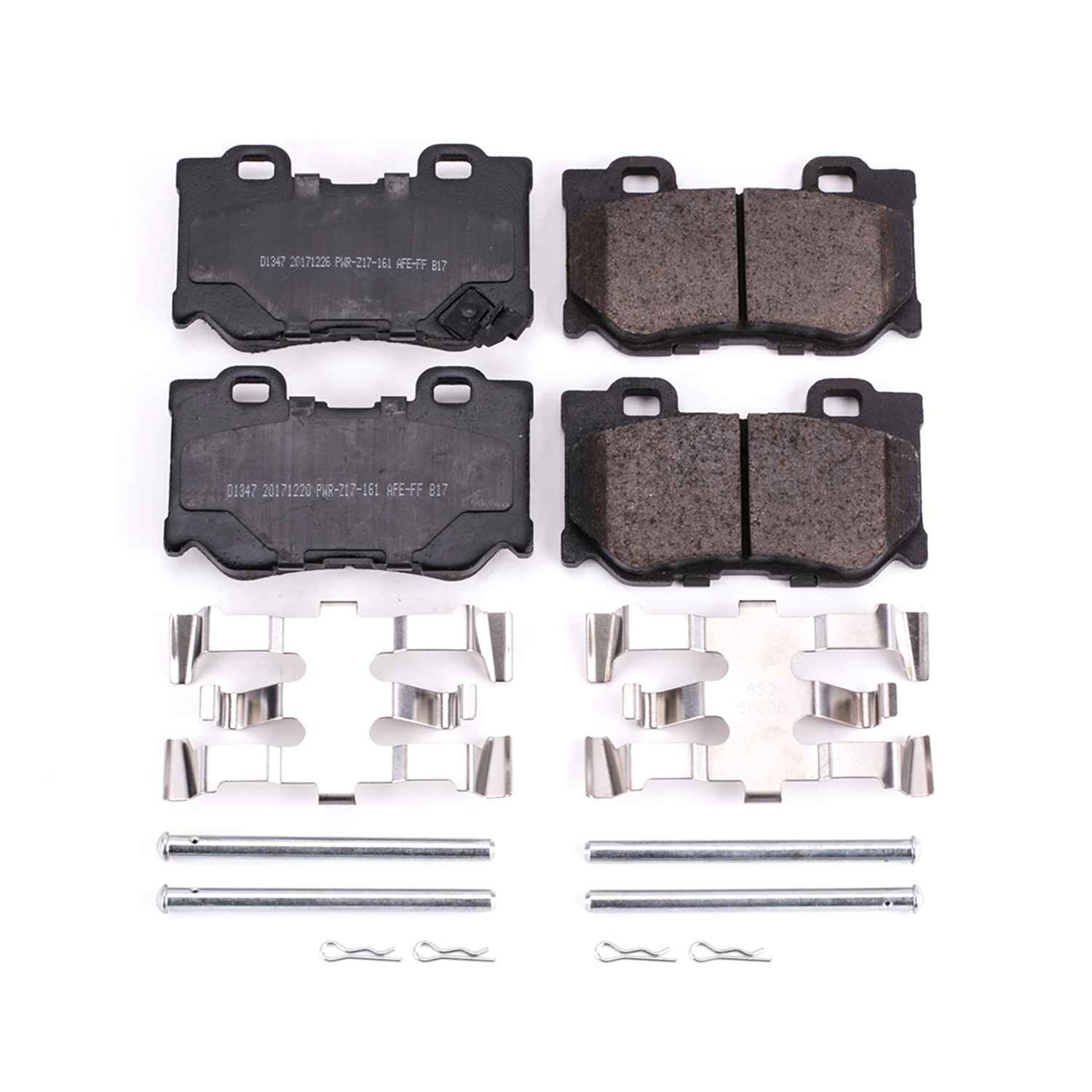 Front View of Rear Disc Brake Pad Set POWERSTOP 17-1347