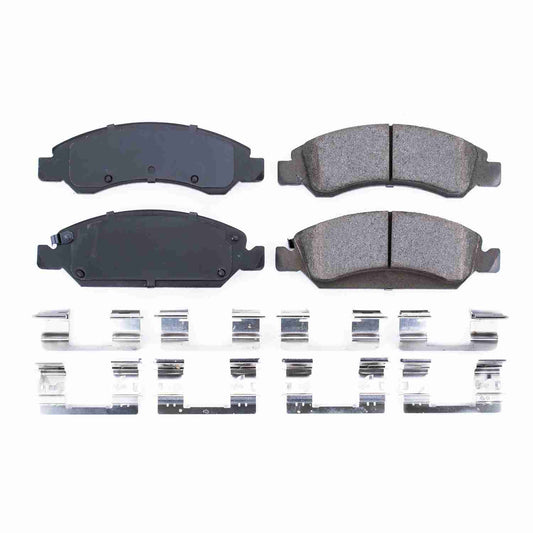 Front View of Front Disc Brake Pad Set POWERSTOP 17-1363