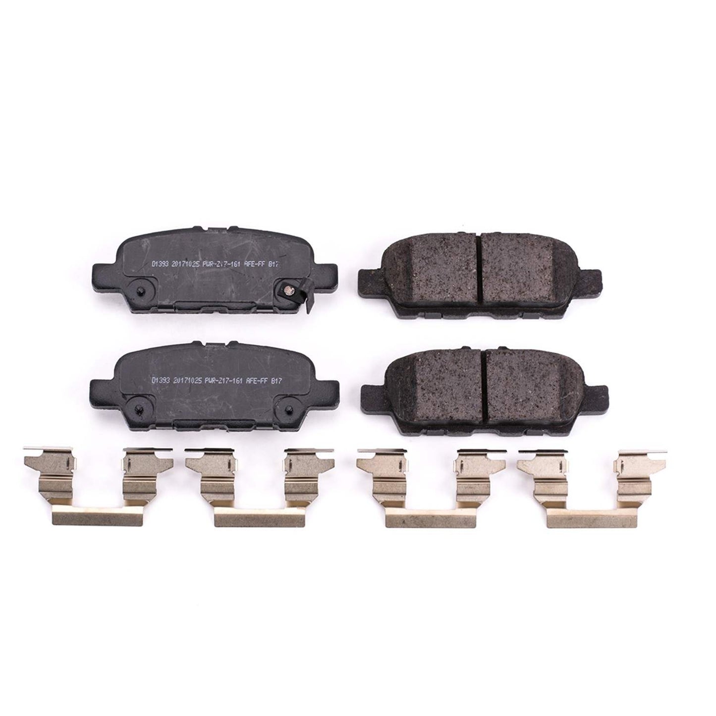 Front View of Rear Disc Brake Pad Set POWERSTOP 17-1393