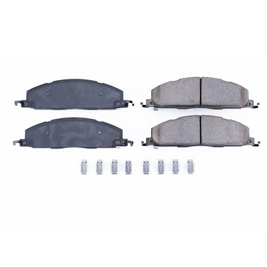 Front View of Rear Disc Brake Pad Set POWERSTOP 17-1400