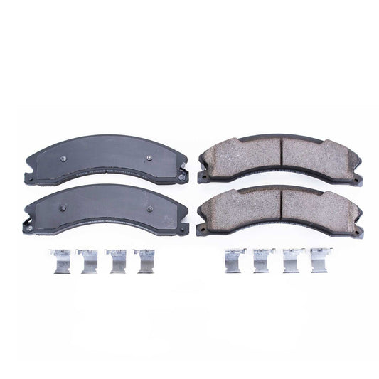 Front View of Rear Disc Brake Pad Set POWERSTOP 17-1565A