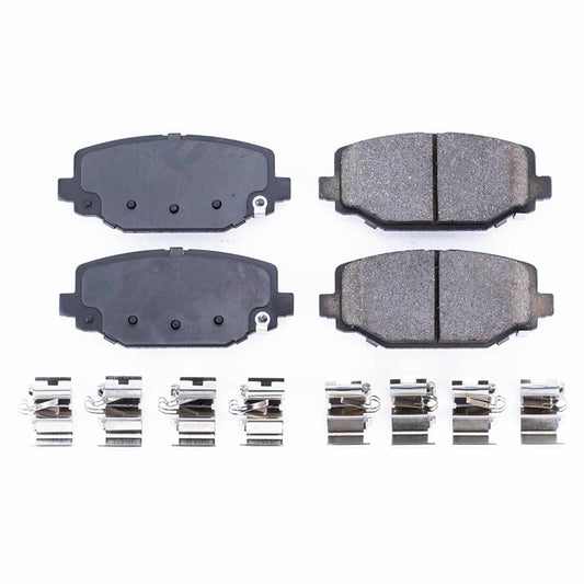 Front View of Rear Disc Brake Pad Set POWERSTOP 17-1596