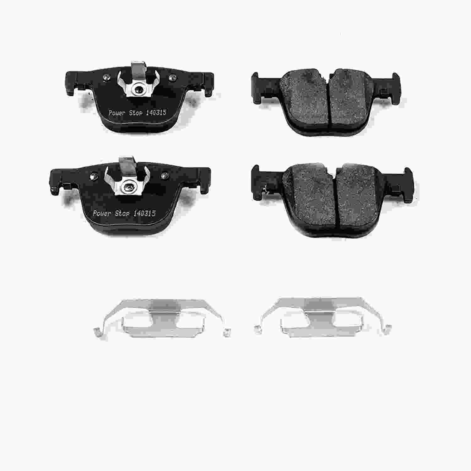 Front View of Rear Disc Brake Pad Set POWERSTOP 17-1610