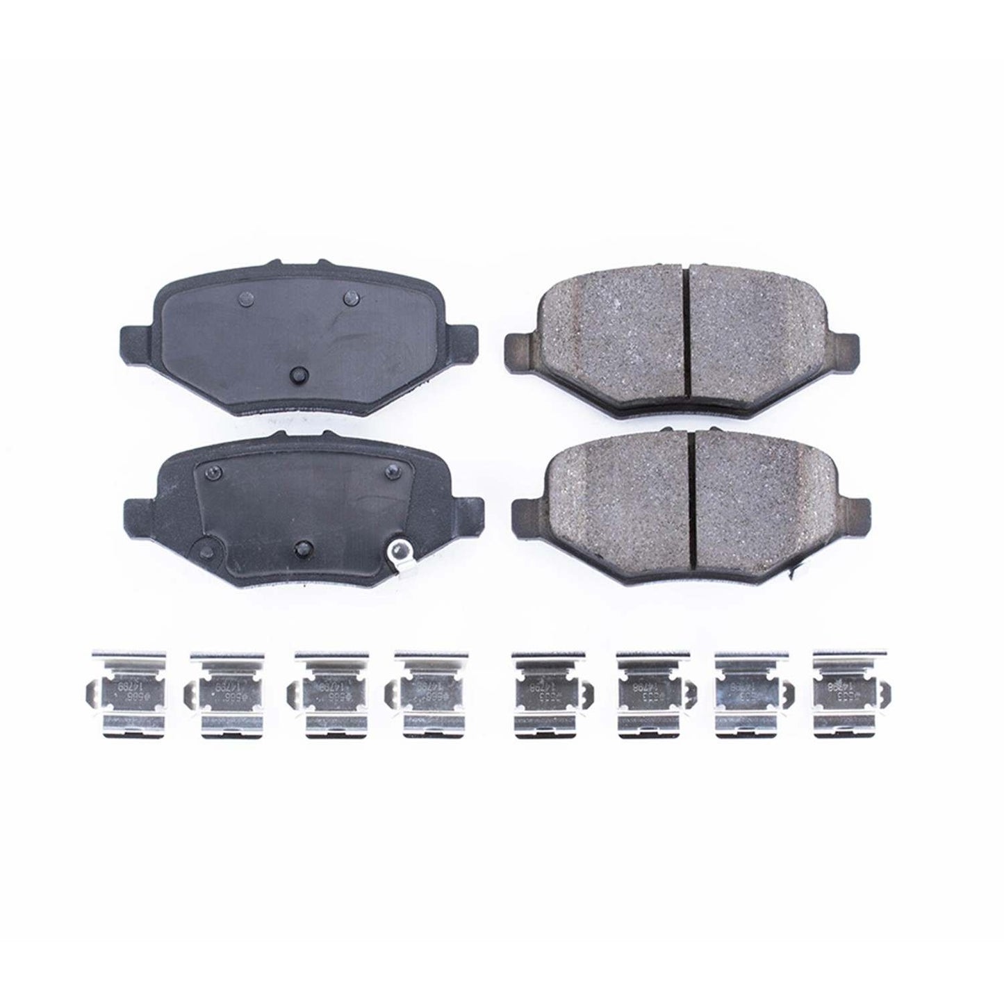 Front View of Rear Disc Brake Pad Set POWERSTOP 17-1612