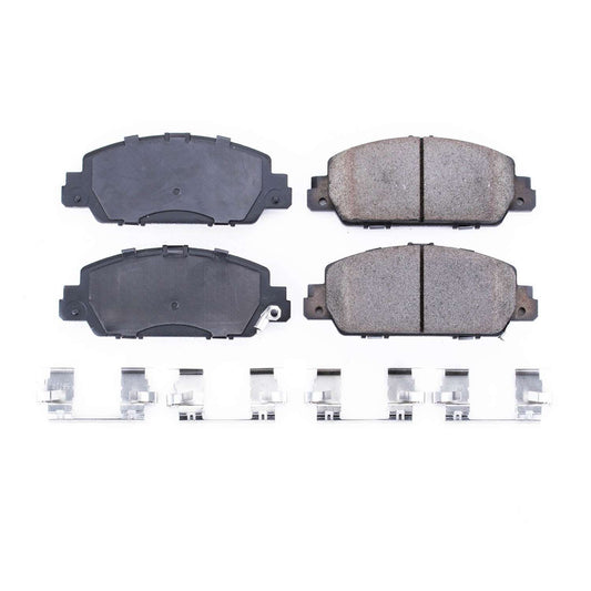 Front View of Front Disc Brake Pad Set POWERSTOP 17-1654N