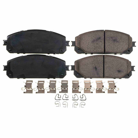 Front View of Front Disc Brake Pad Set POWERSTOP 17-1709