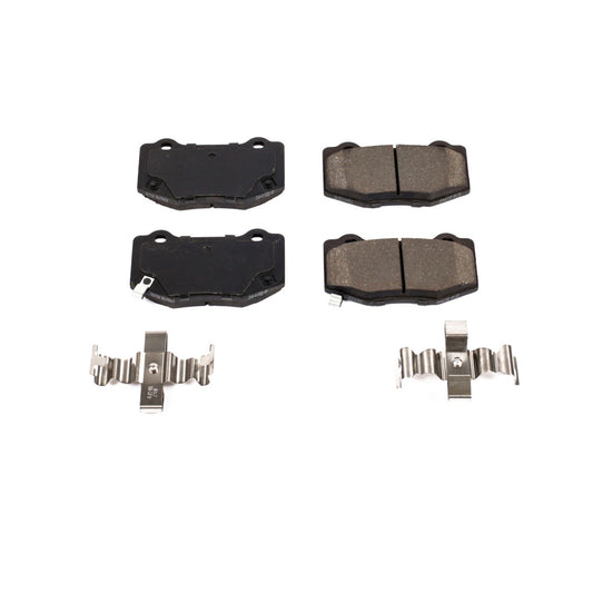 Front View of Rear Disc Brake Pad Set POWERSTOP 17-1718