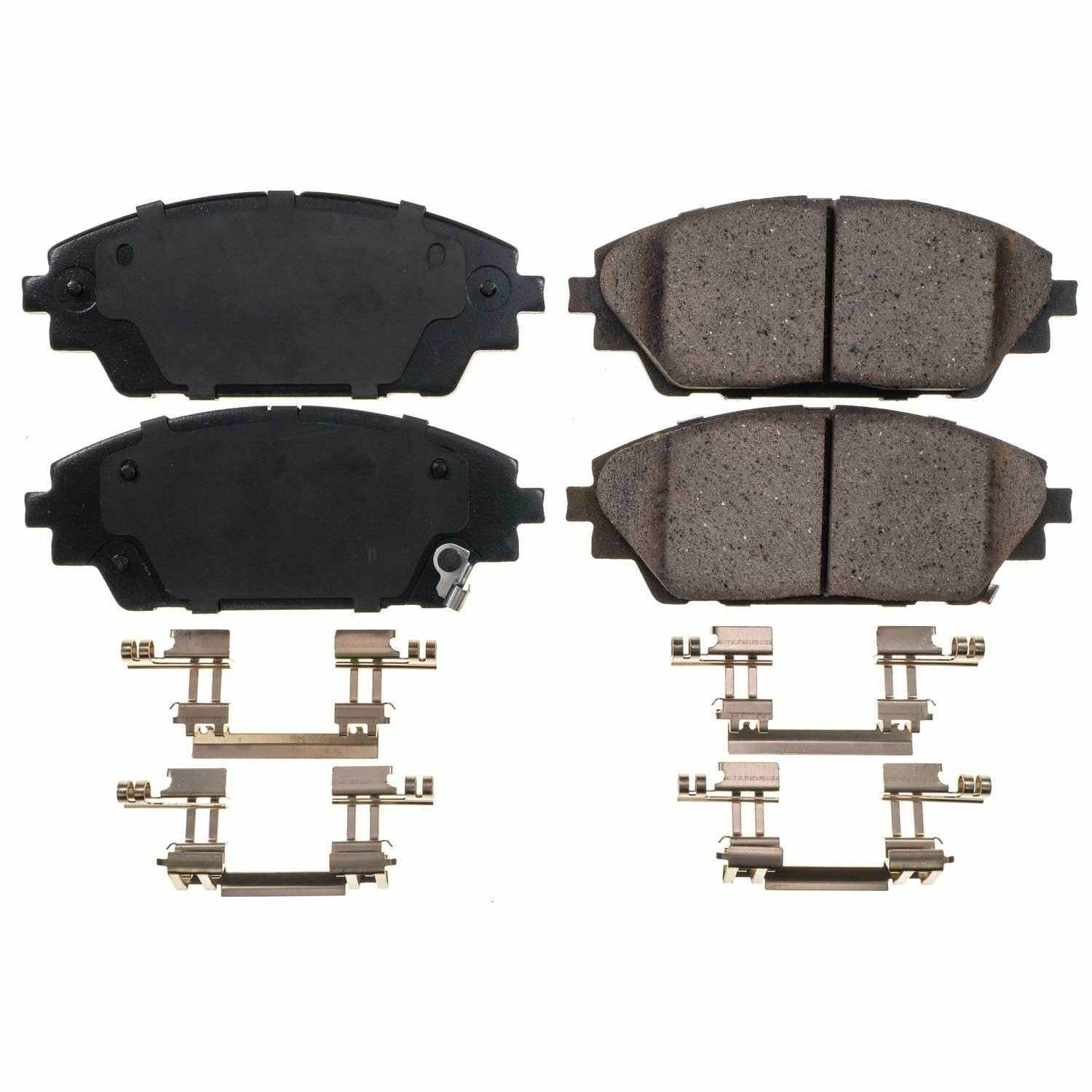 Front View of Front Disc Brake Pad Set POWERSTOP 17-1728