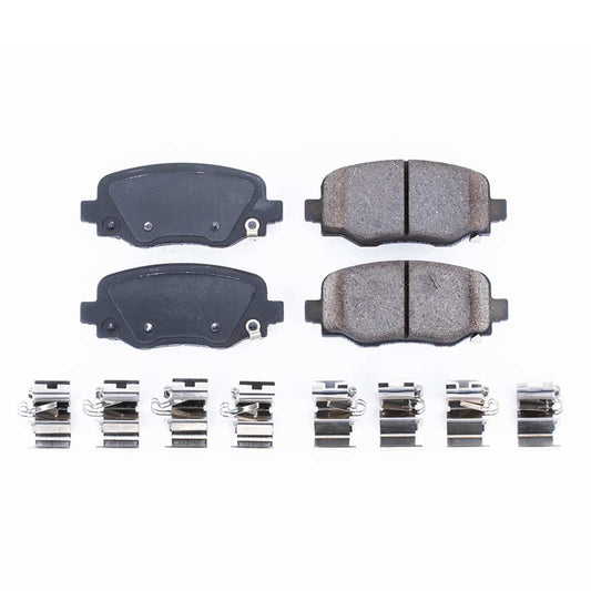 Front View of Rear Disc Brake Pad Set POWERSTOP 17-1734