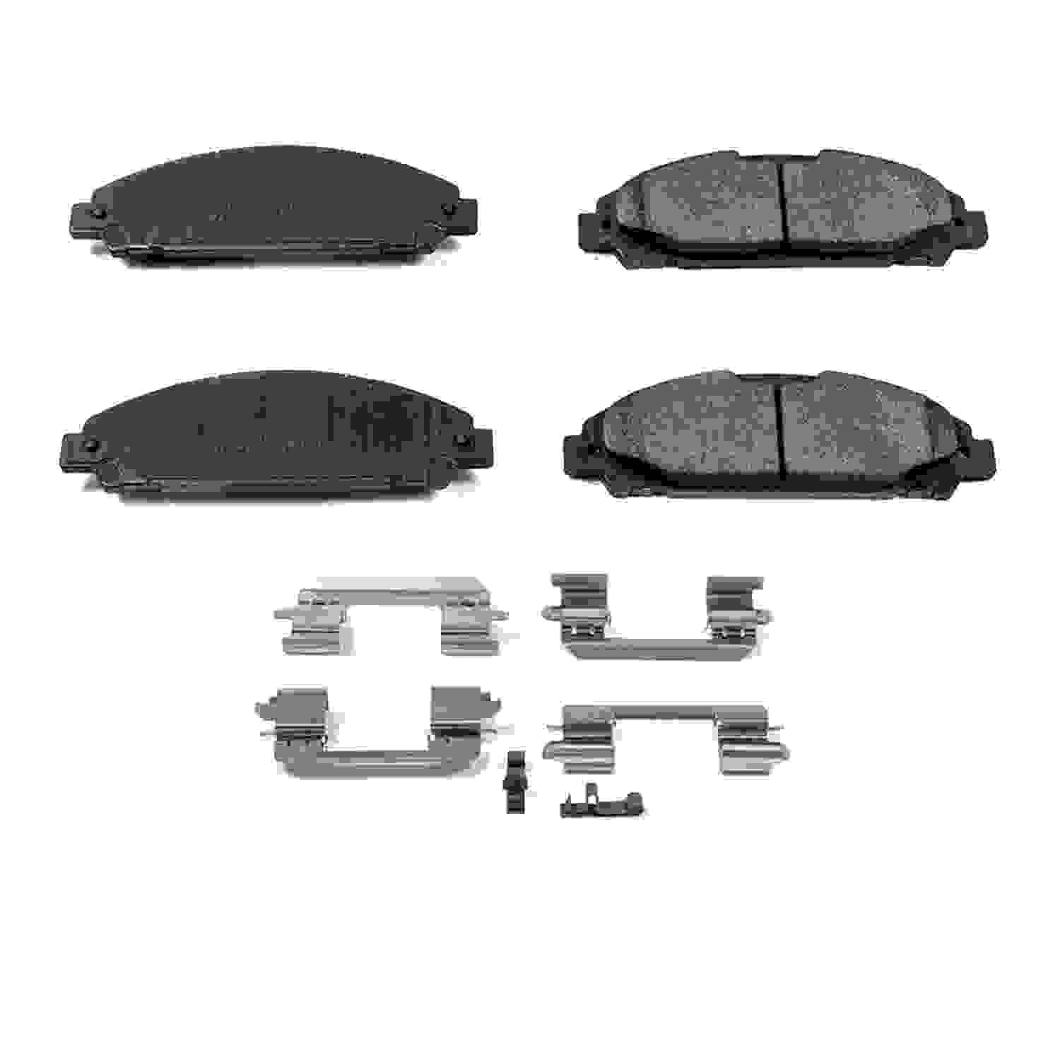 Front View of Front Disc Brake Pad Set POWERSTOP 17-1791