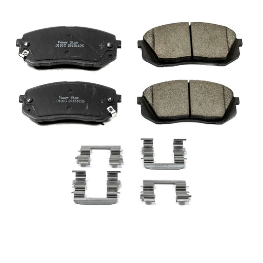 Front View of Front Disc Brake Pad Set POWERSTOP 17-1803