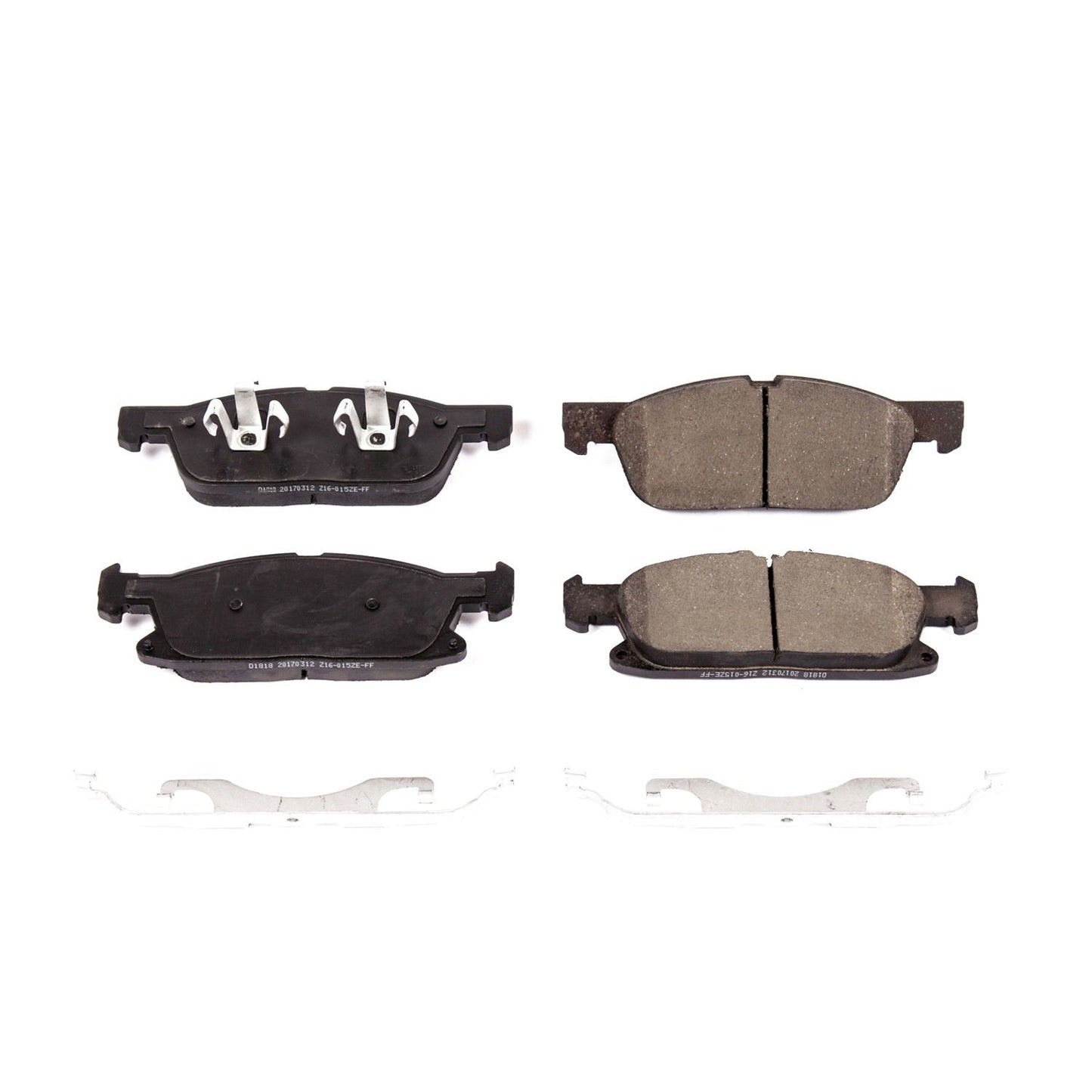 Front View of Front Disc Brake Pad Set POWERSTOP 17-1818